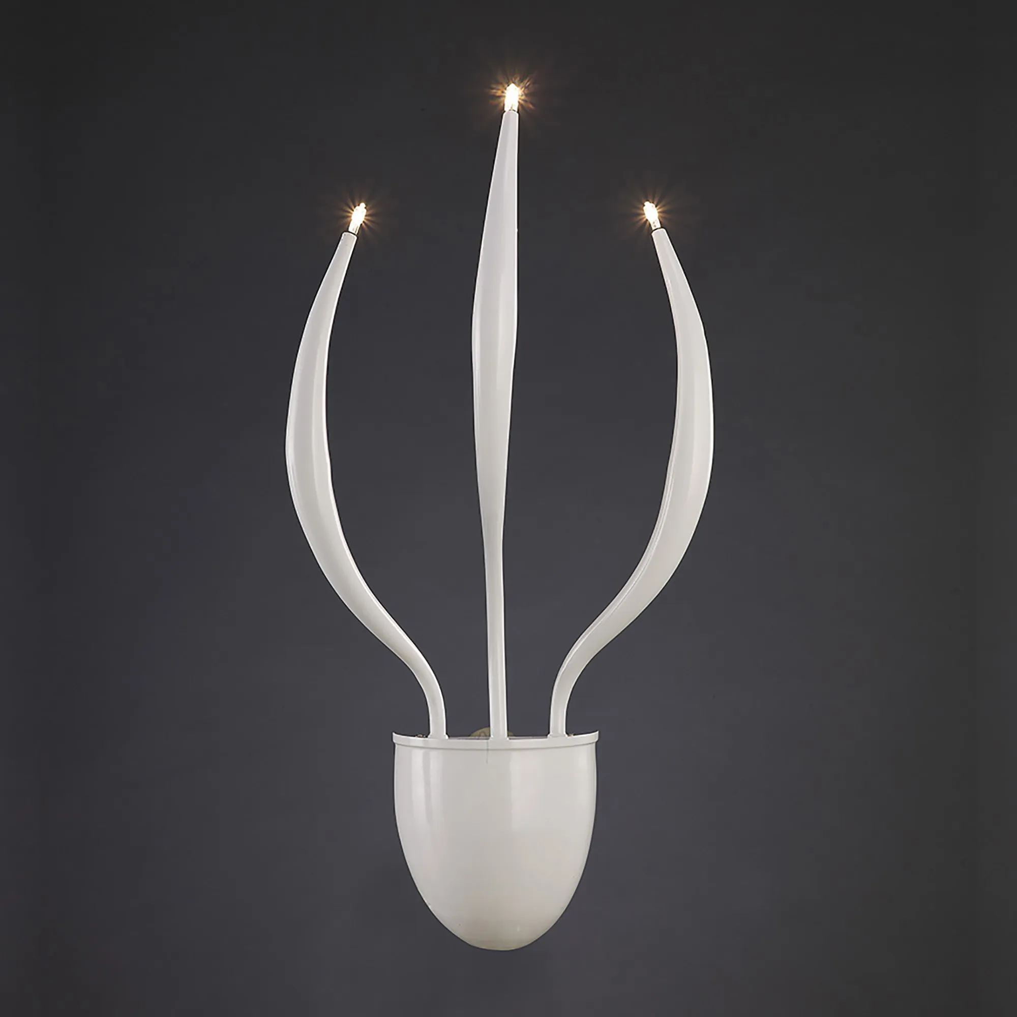 Llamas Gloss White Wall Lights Diyas Armed Wall Lights